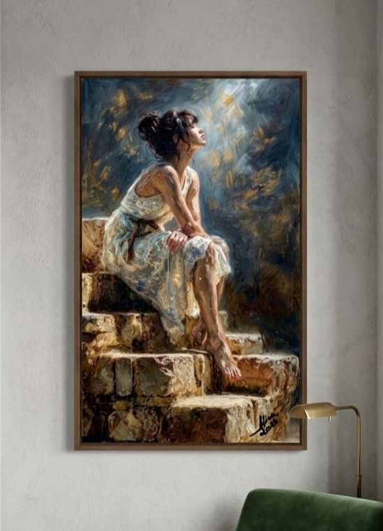 ArteDiAlina.com painting: Romantic waiting